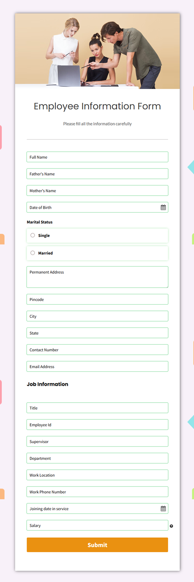 Form template